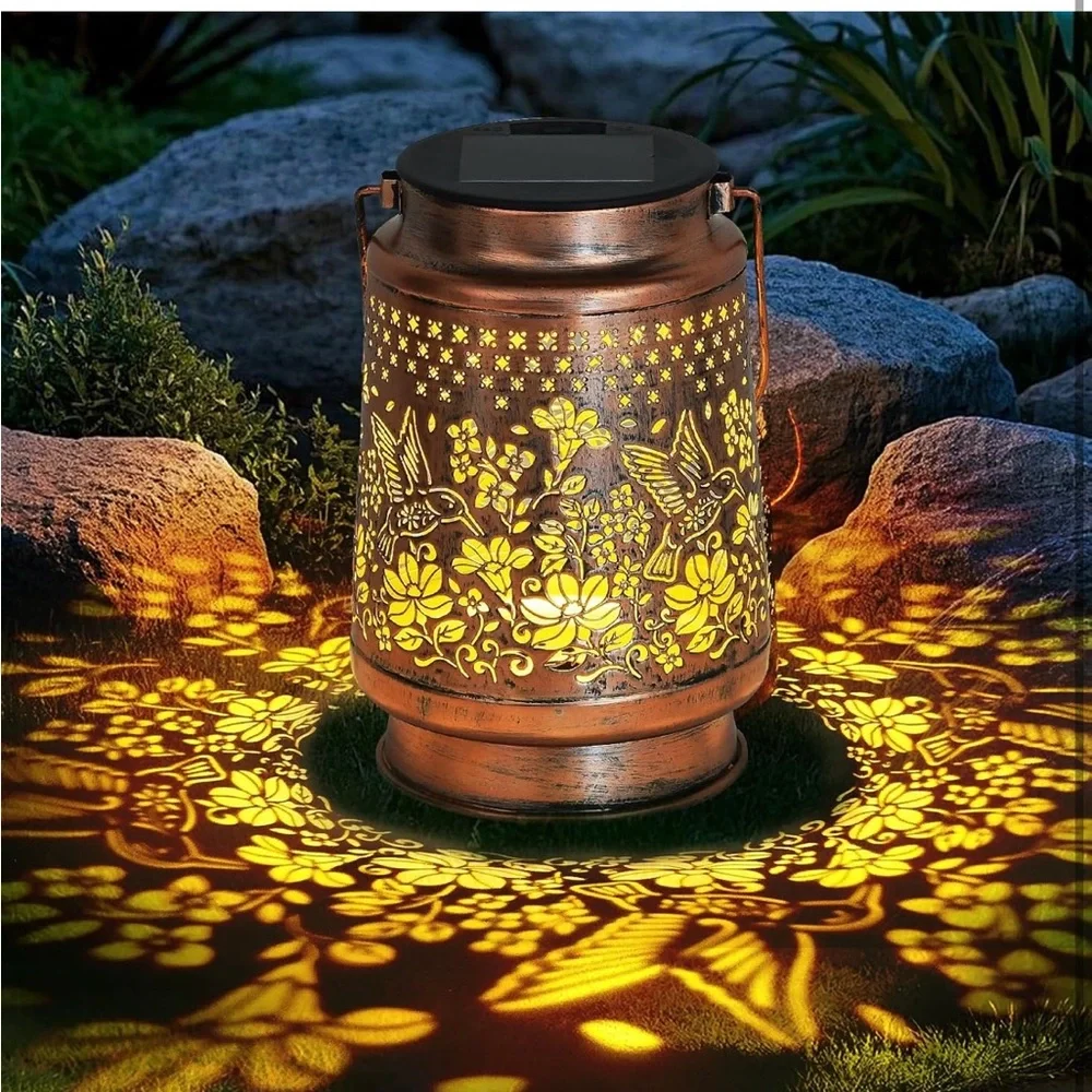 Solar Lantern Outdoor Lamp Waterproof Decorations Garden Decor, Gifts for Women,